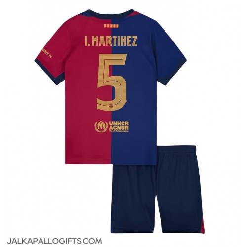 Barcelona Inigo Martinez #5 Koti Peliasu Lasten 2024-25 Lyhythihainen (+ Lyhyet housut)